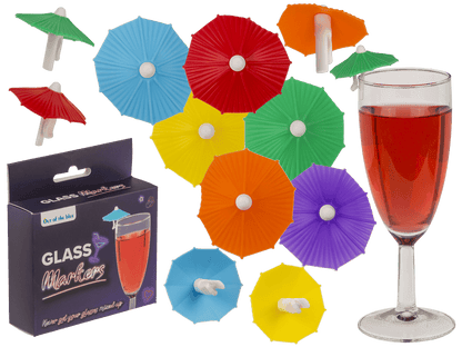 Glass marker, Cocktail umbrella , silicone,