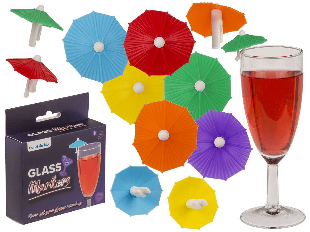 Glass marker, Cocktail umbrella , silicone,