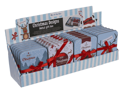 Metal gift box, Merry Christmas,