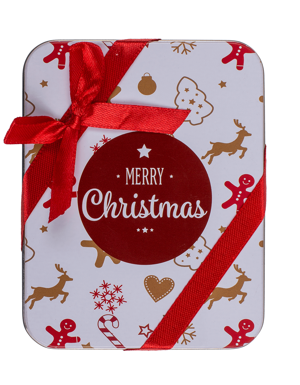 Metal gift box, Merry Christmas,