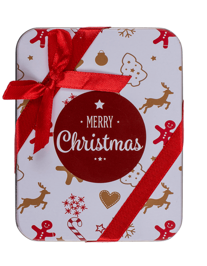 Metal gift box, Merry Christmas,