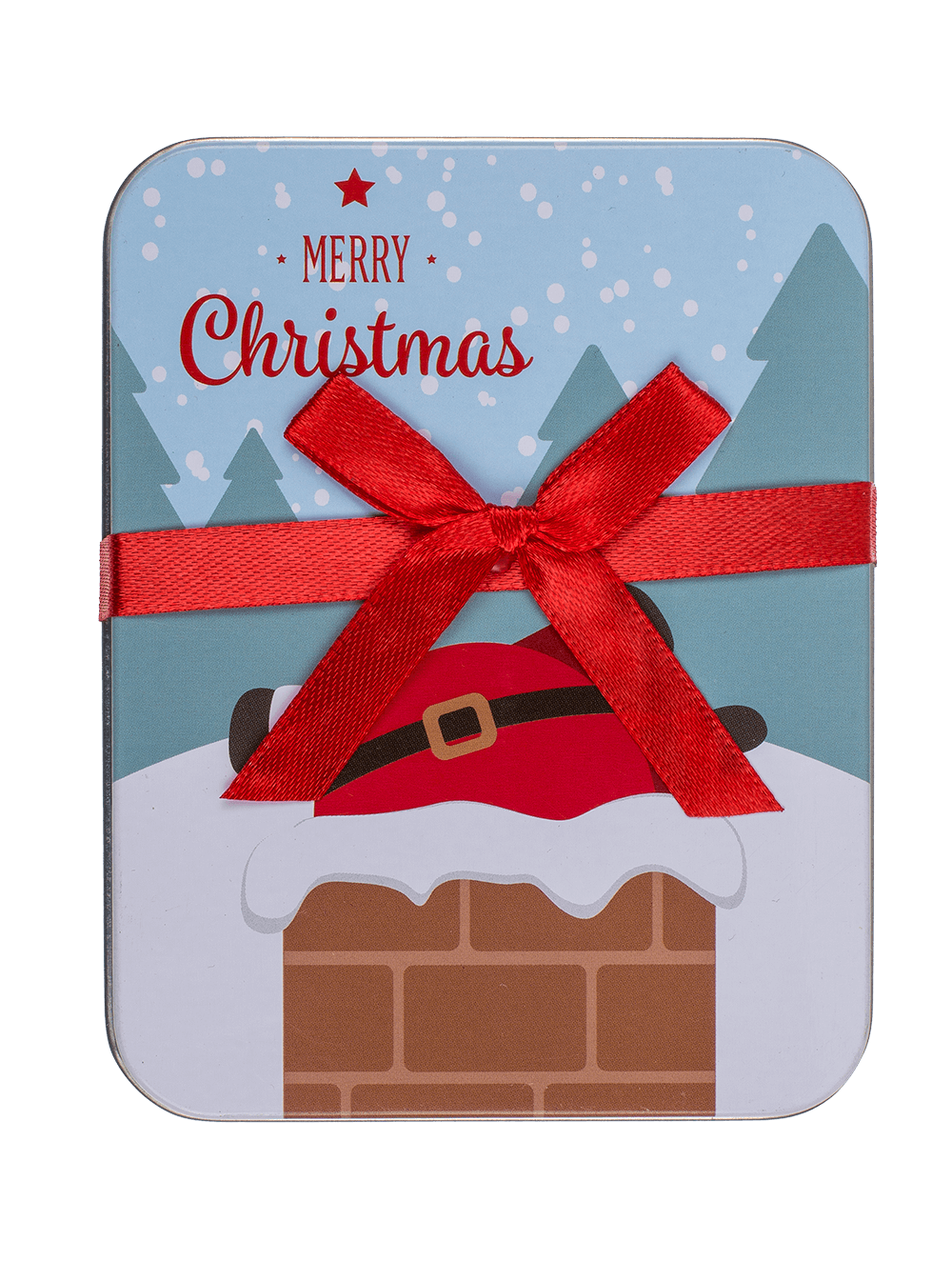 Metal gift box, Merry Christmas,