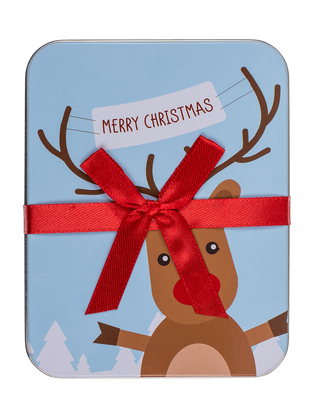 Metal gift box, Merry Christmas,