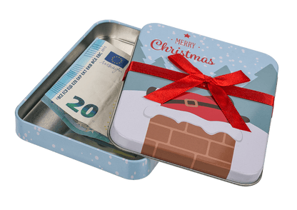 Metal gift box, Merry Christmas,