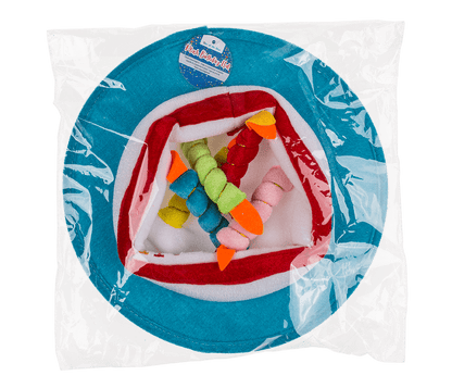 Plush Birthday Hat with 5 candles, Happy Birthday,