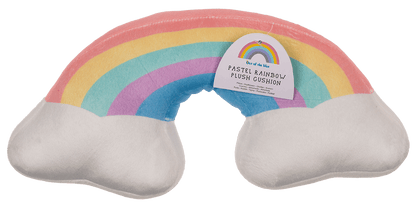 Plush rainbow cushion, Pastel,