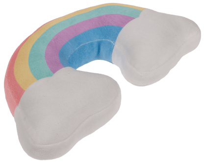 Plush rainbow cushion, Pastel,