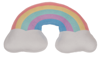 Plush rainbow cushion, Pastel,