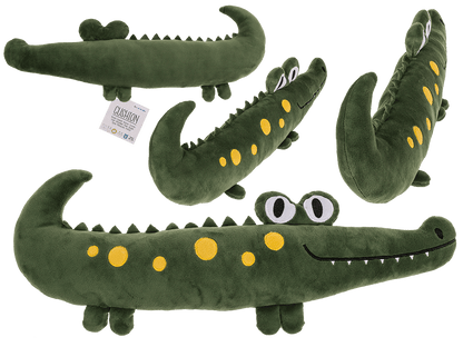 Plush cushion, crocodile,