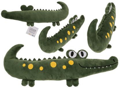 Plush cushion, crocodile,