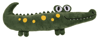 Plush cushion, crocodile,