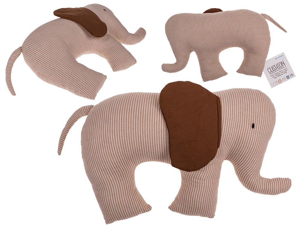 Plush cushion, elephant,