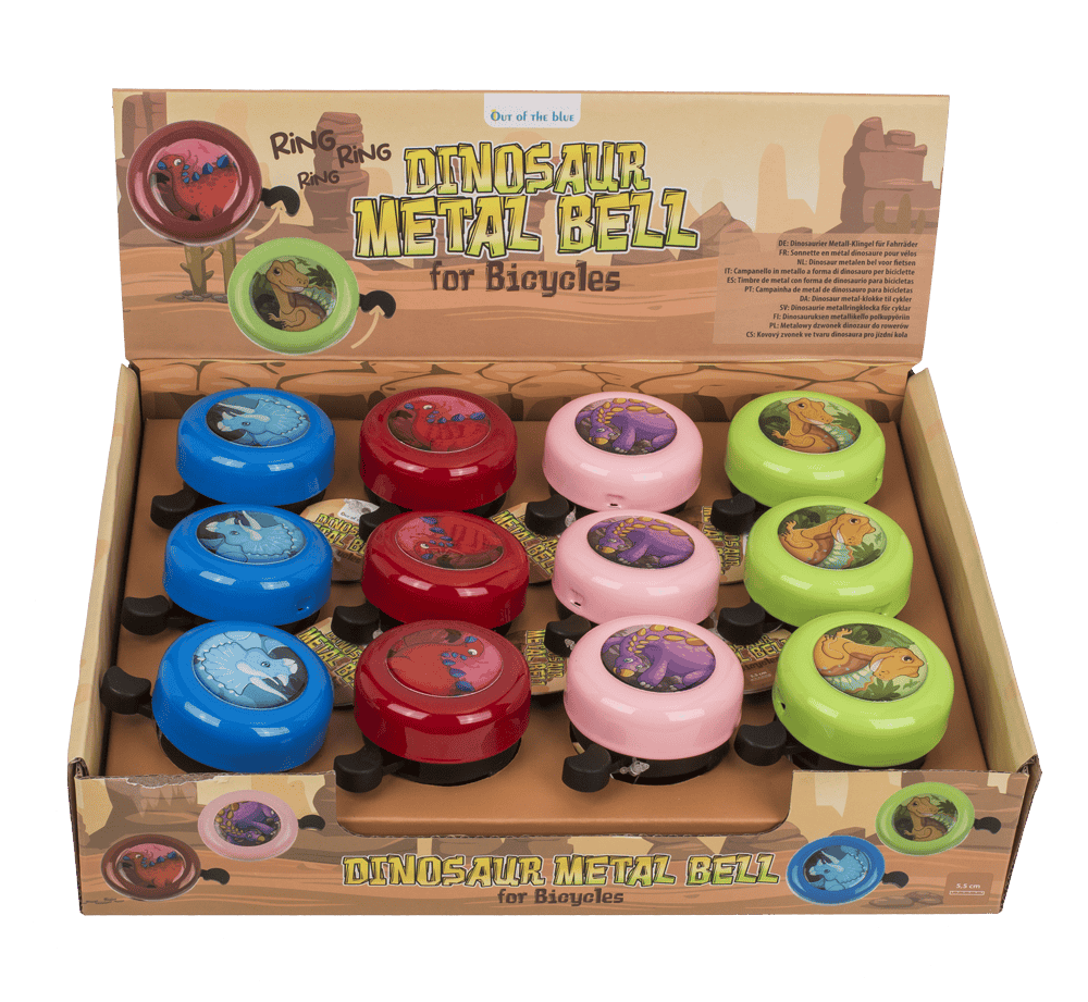 Metal bell for bicycles, Dinosaur,