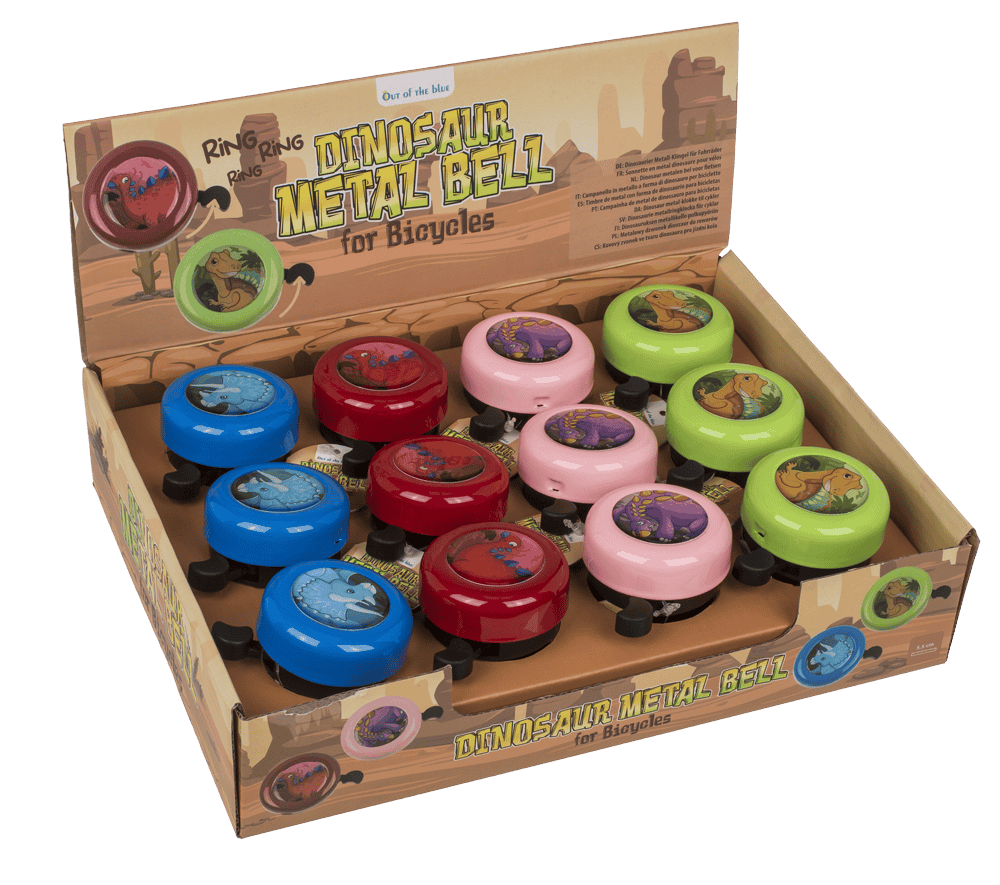 Metal bell for bicycles, Dinosaur,