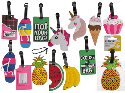 Plastic luggage tags, Fancy Collection,