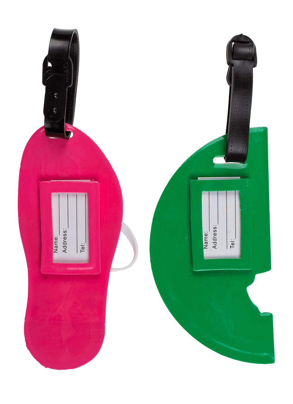 Plastic luggage tags, Fancy Collection,