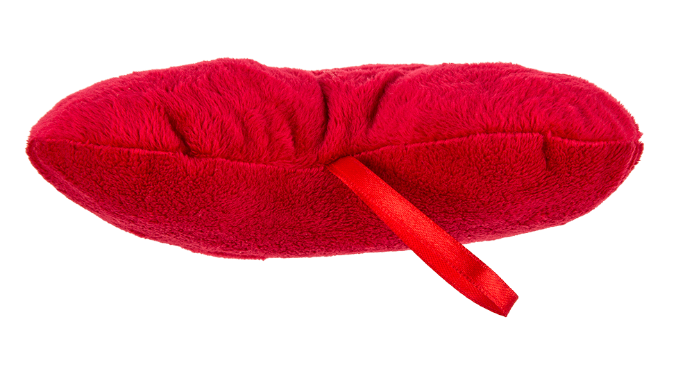 Red plush heart, Ich liebe Dich,