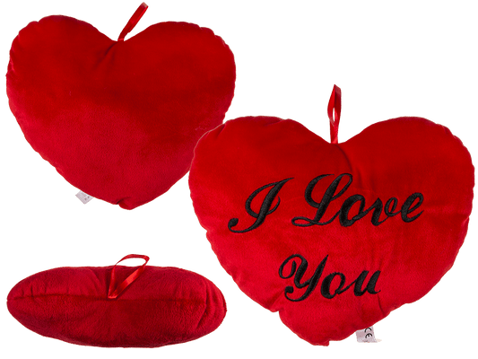 Red  plush heart, I love you,