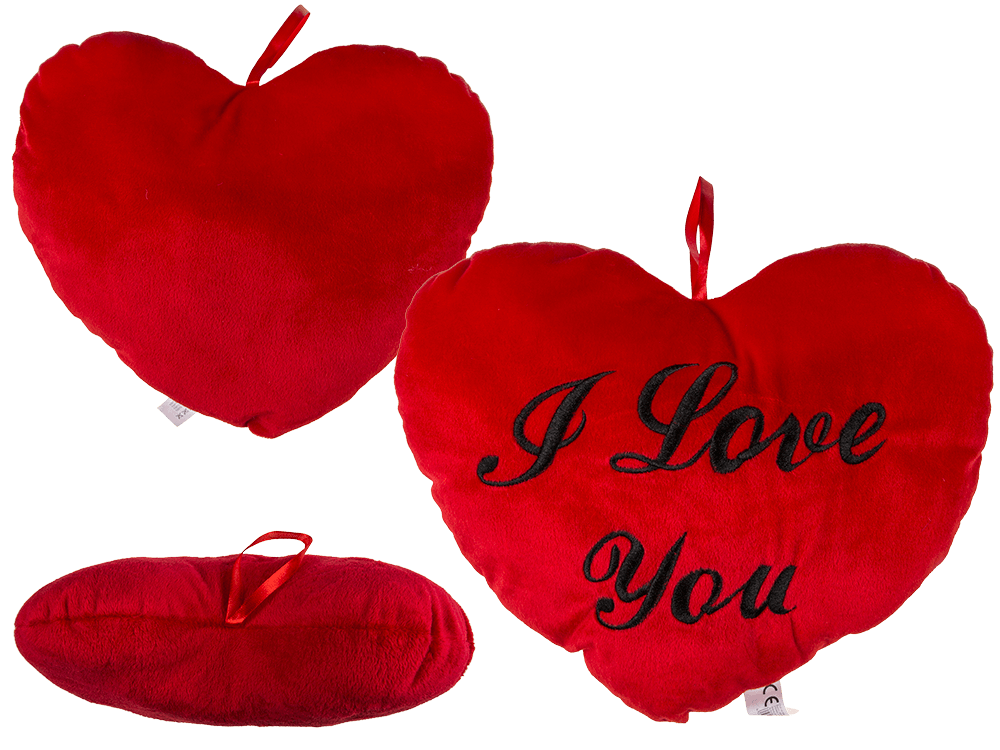 Red  plush heart, I love you,