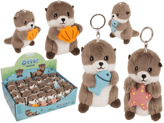 Metal keychain, Otter, 10 cm,