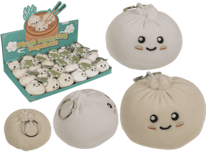 Metall-Schlüsselanhänger, Plüsch-Dumplings,