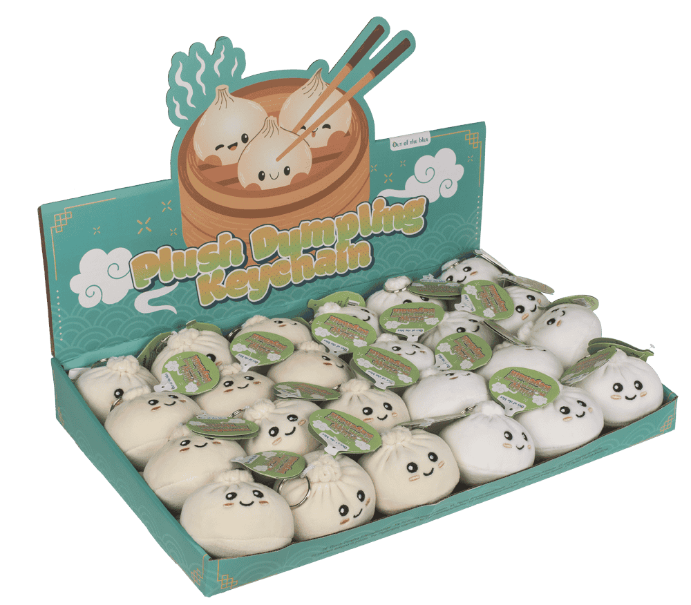 Metall-Schlüsselanhänger, Plüsch-Dumplings,