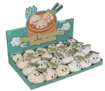 Metall-Schlüsselanhänger, Plüsch-Dumplings,