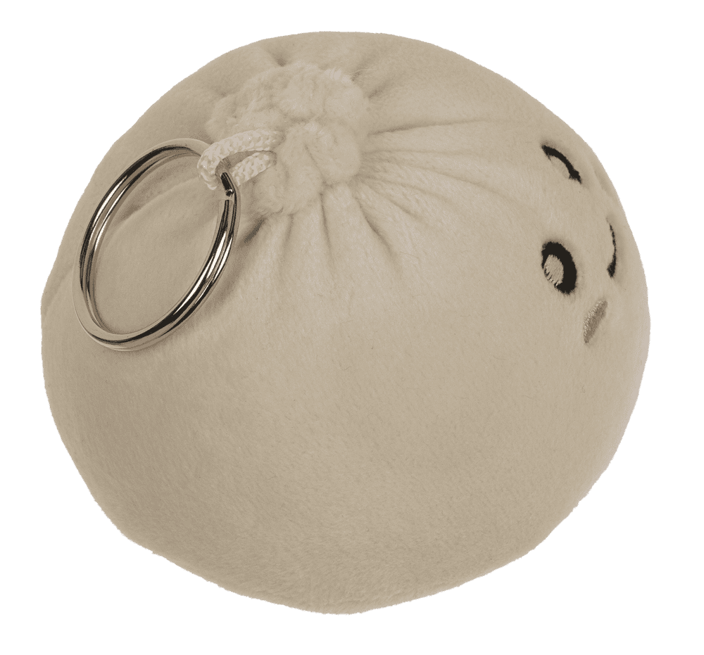 Metall-Schlüsselanhänger, Plüsch-Dumplings,