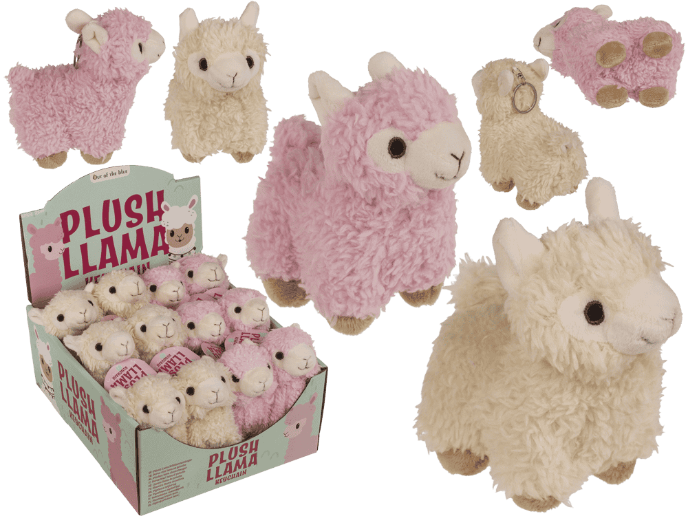 Metal keychain, Plush-Llama,