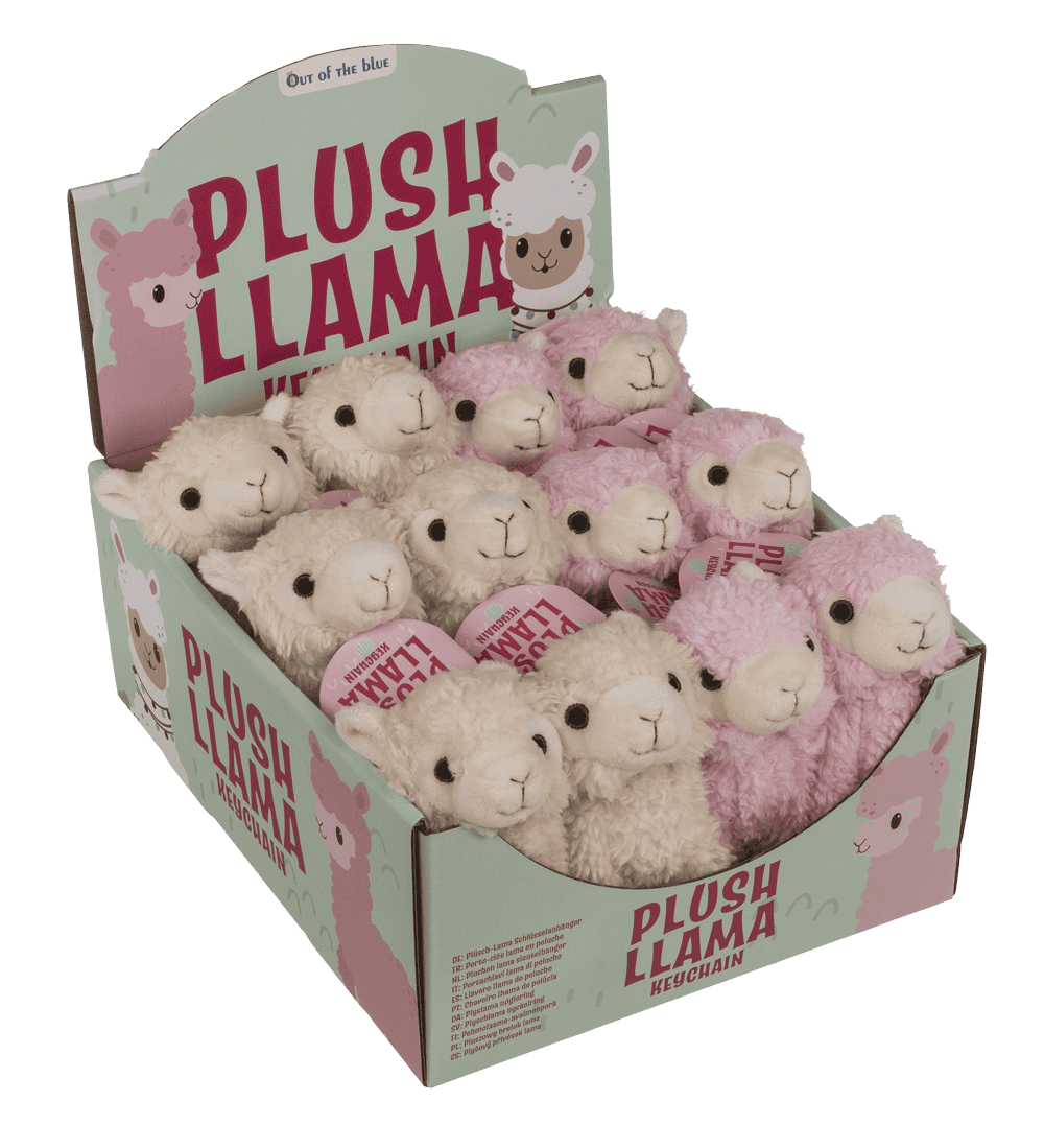 Metal keychain, Plush-Llama,