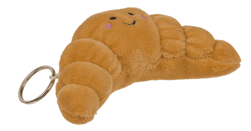 Llavero de metal, peluche horneado