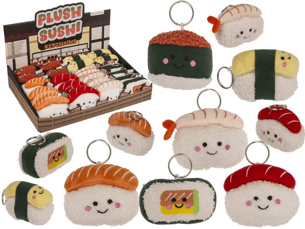 Metal keychain, Plush Sushi,