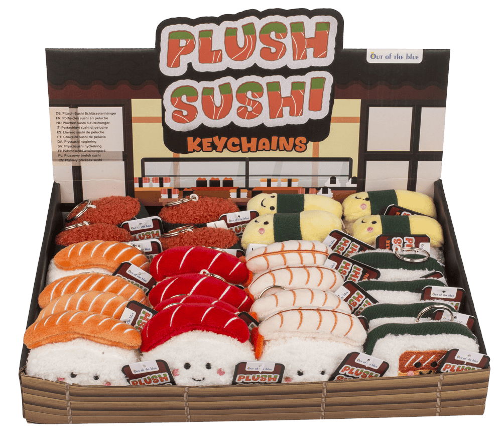 Metal keychain, Plush Sushi,