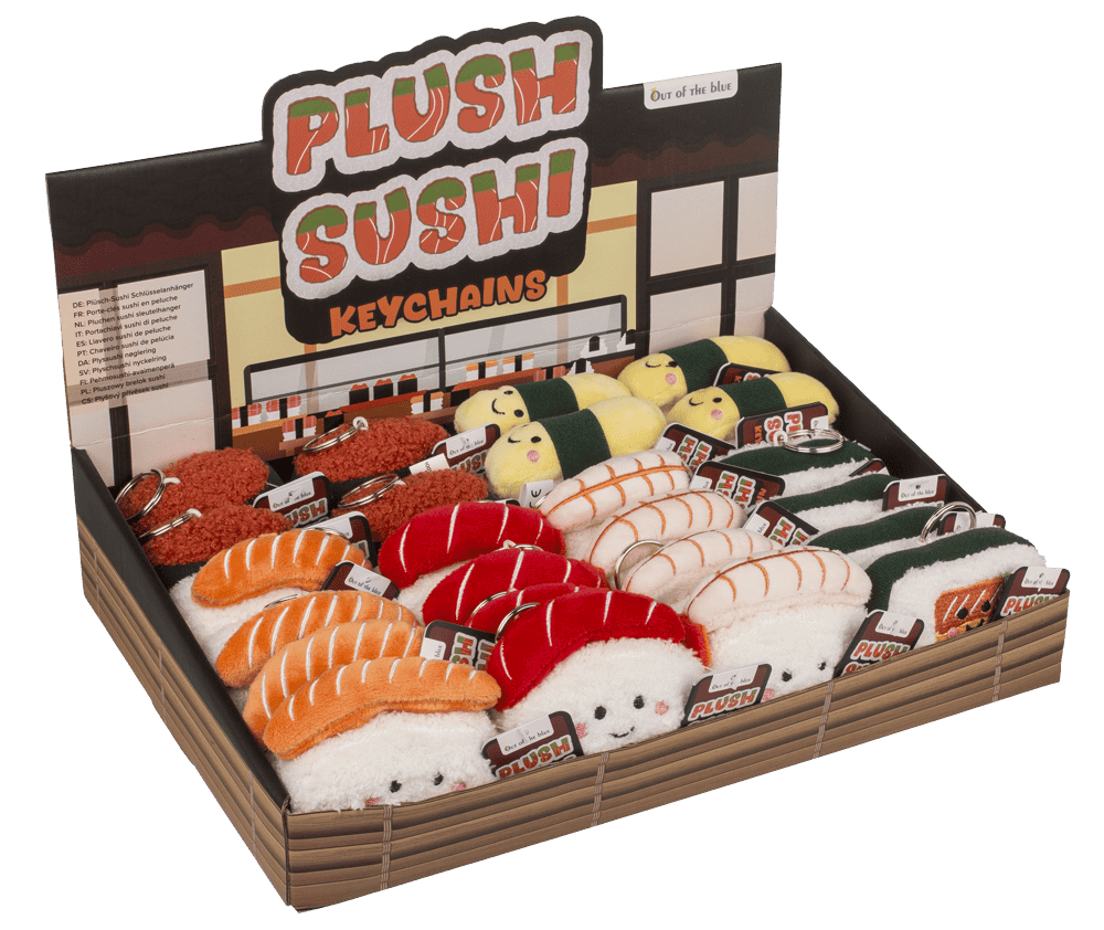 Metal keychain, Plush Sushi,