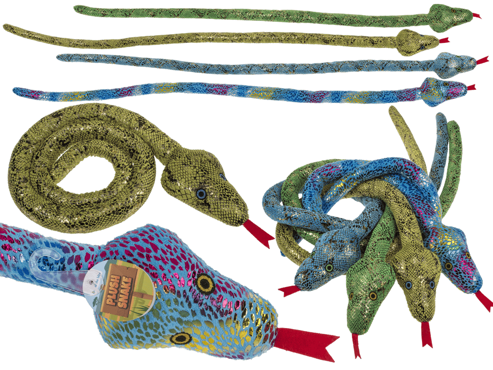 Serpiente de peluche, 114 cm de largo
