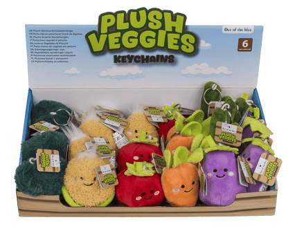 Metal keychain, plush vegetable,