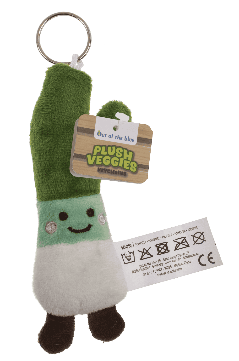 Metal keychain, plush vegetable,