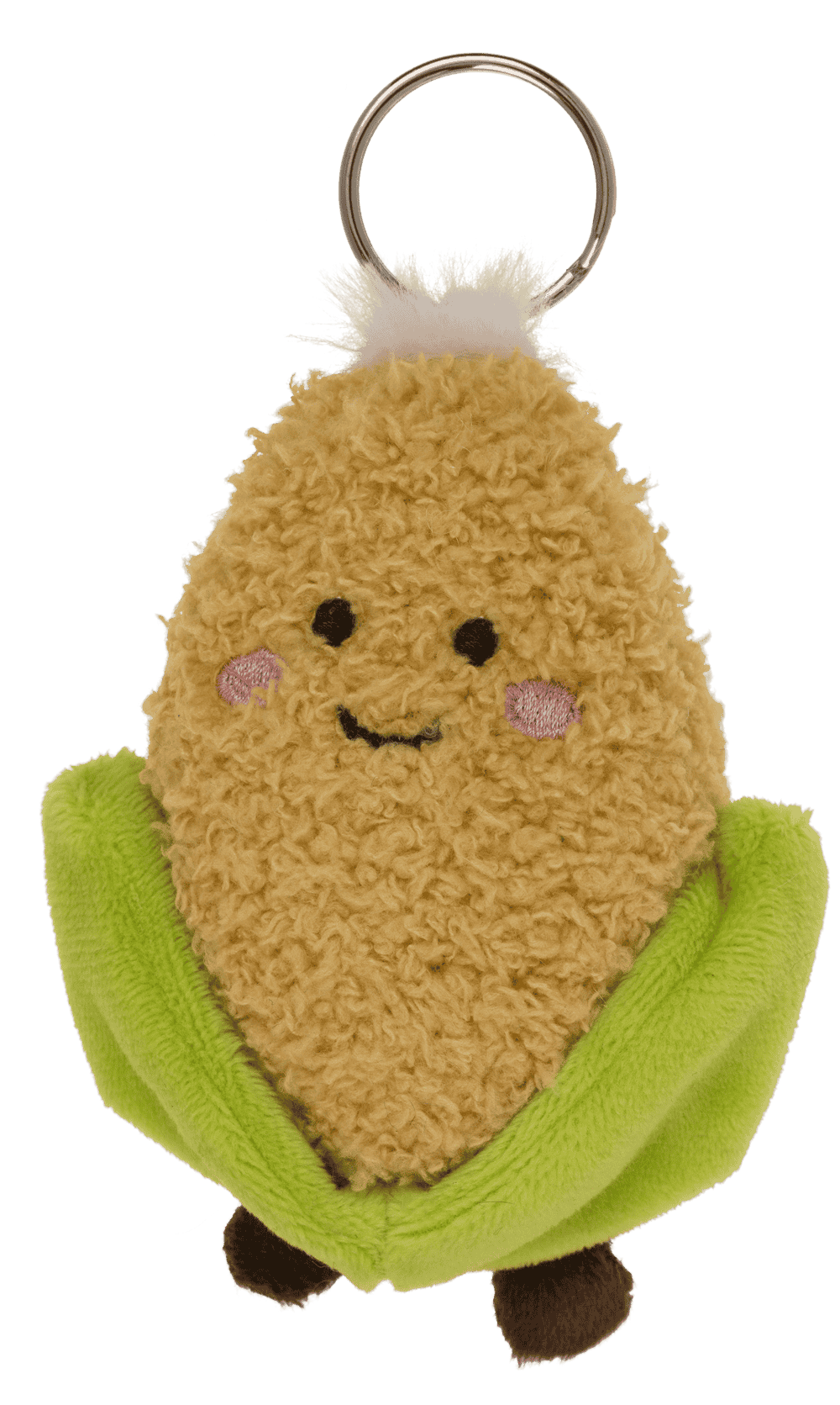 Metal keychain, plush vegetable,