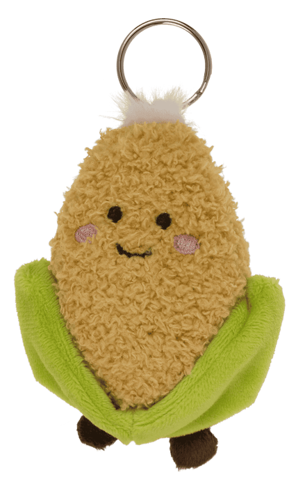 Metal keychain, plush vegetable,