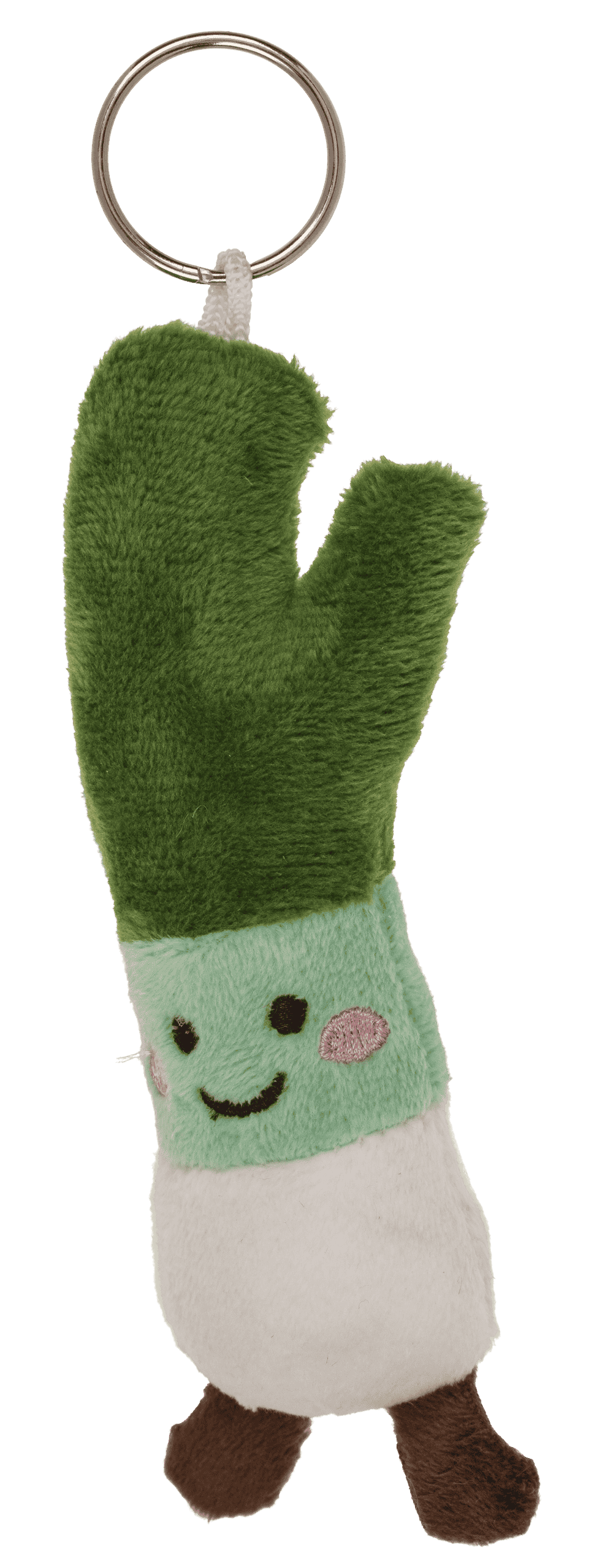 Metal keychain, plush vegetable,