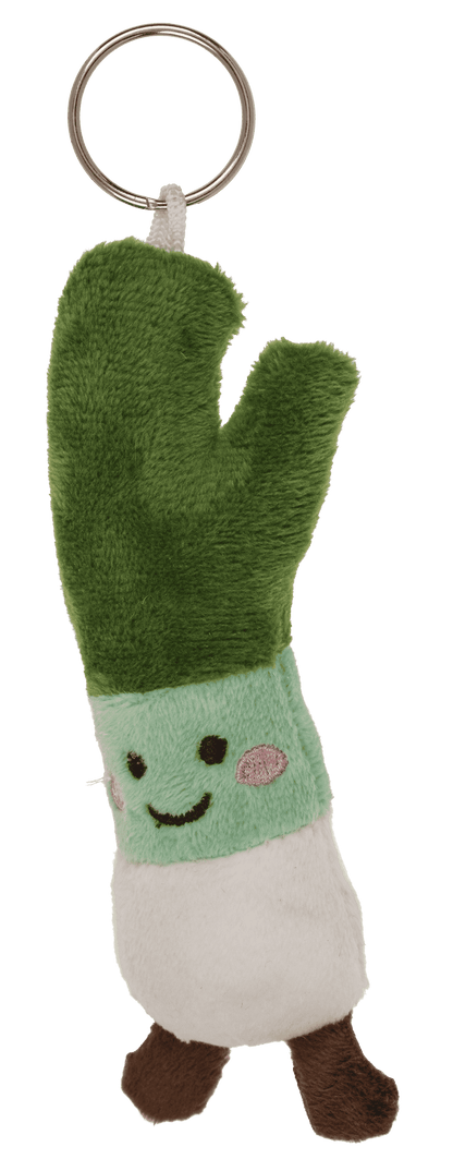 Metal keychain, plush vegetable,