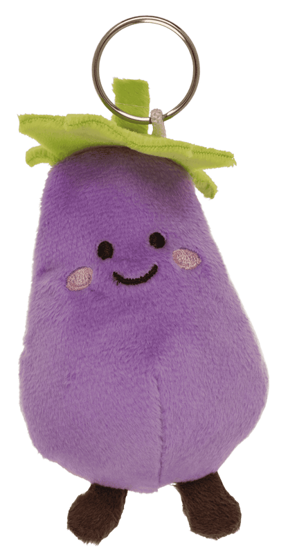 Metal keychain, plush vegetable,