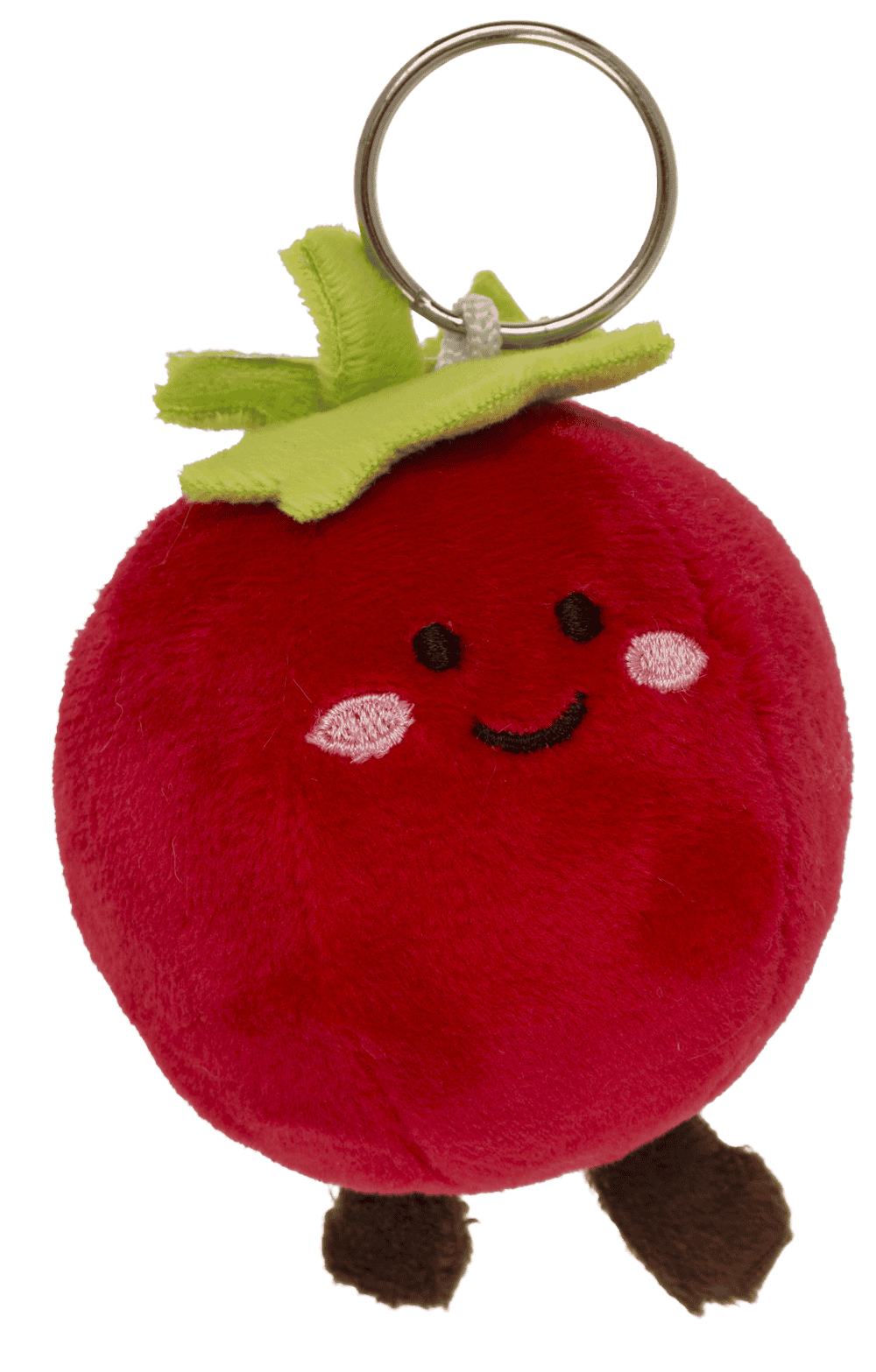 Metal keychain, plush vegetable,