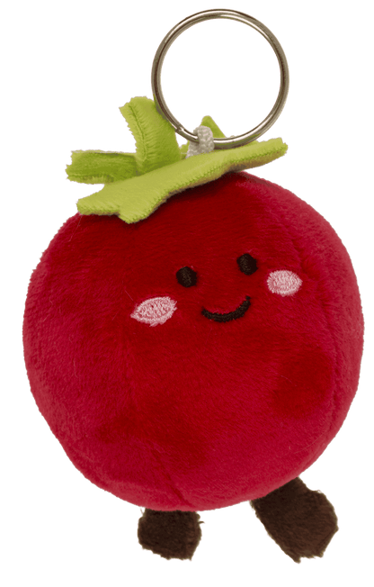 Metal keychain, plush vegetable,
