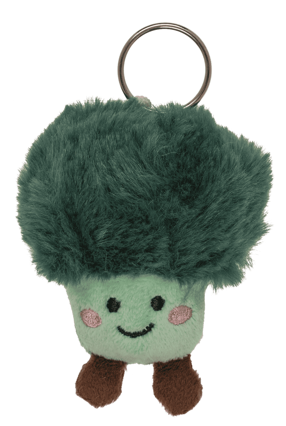 Metal keychain, plush vegetable,