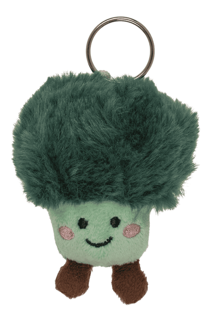 Metal keychain, plush vegetable,