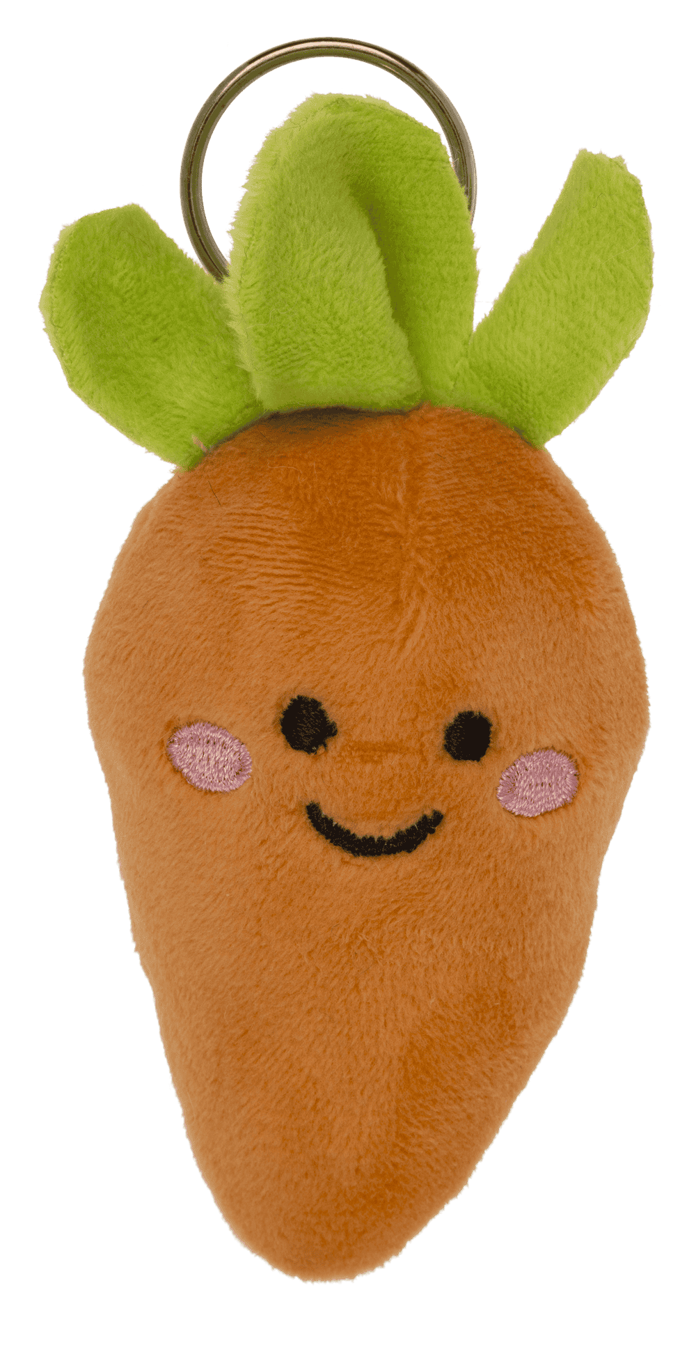 Metal keychain, plush vegetable,