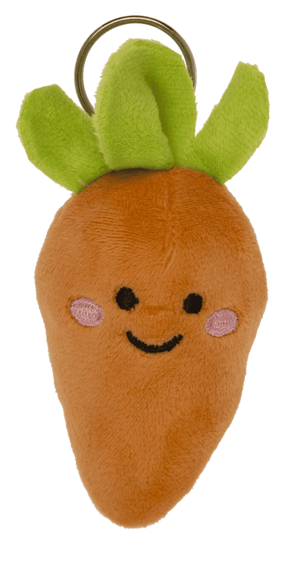Metal keychain, plush vegetable,