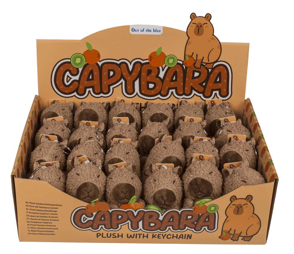 Metal keychain, Plush-Capybara,