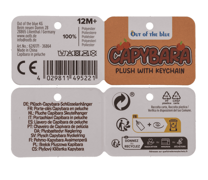 Metal keychain, Plush-Capybara,